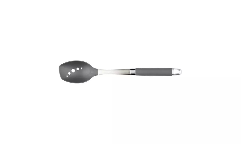 Anolon SureGrip Nylon Slotted Spoon, Gray 13.25in., - Second Medium