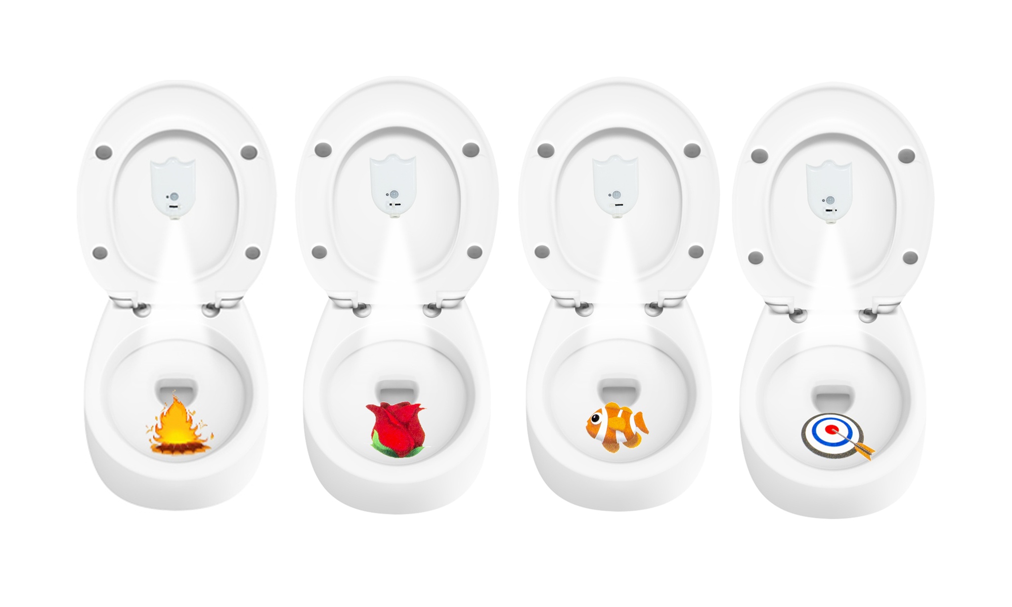 Toilet Night Light Projector Motion Activated Fun Pictures LED Sensor Nightlight