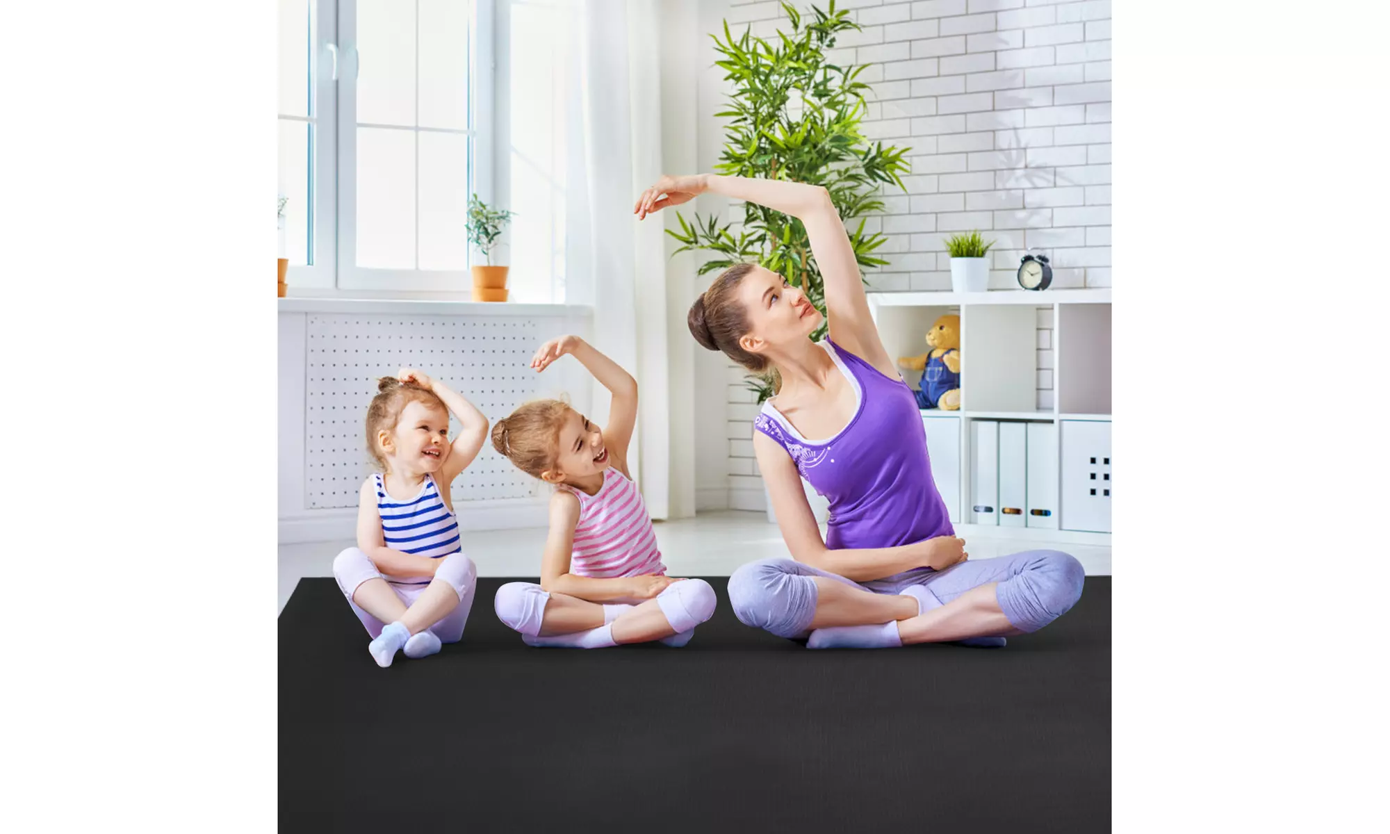 Large Yoga Mat 6' x 4' x 8 mm Thick Workout Mats for Home Gym Flooring