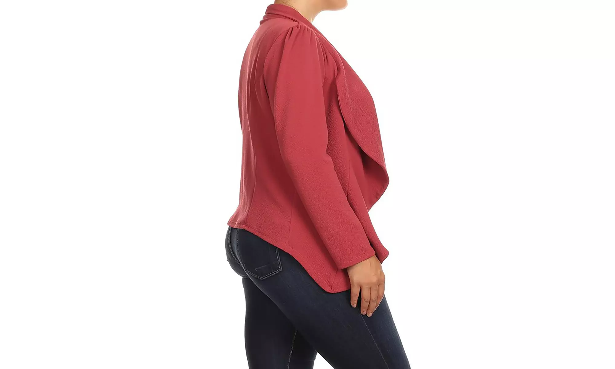 MOA Collection Womens Open Front Blazer with Plus Size