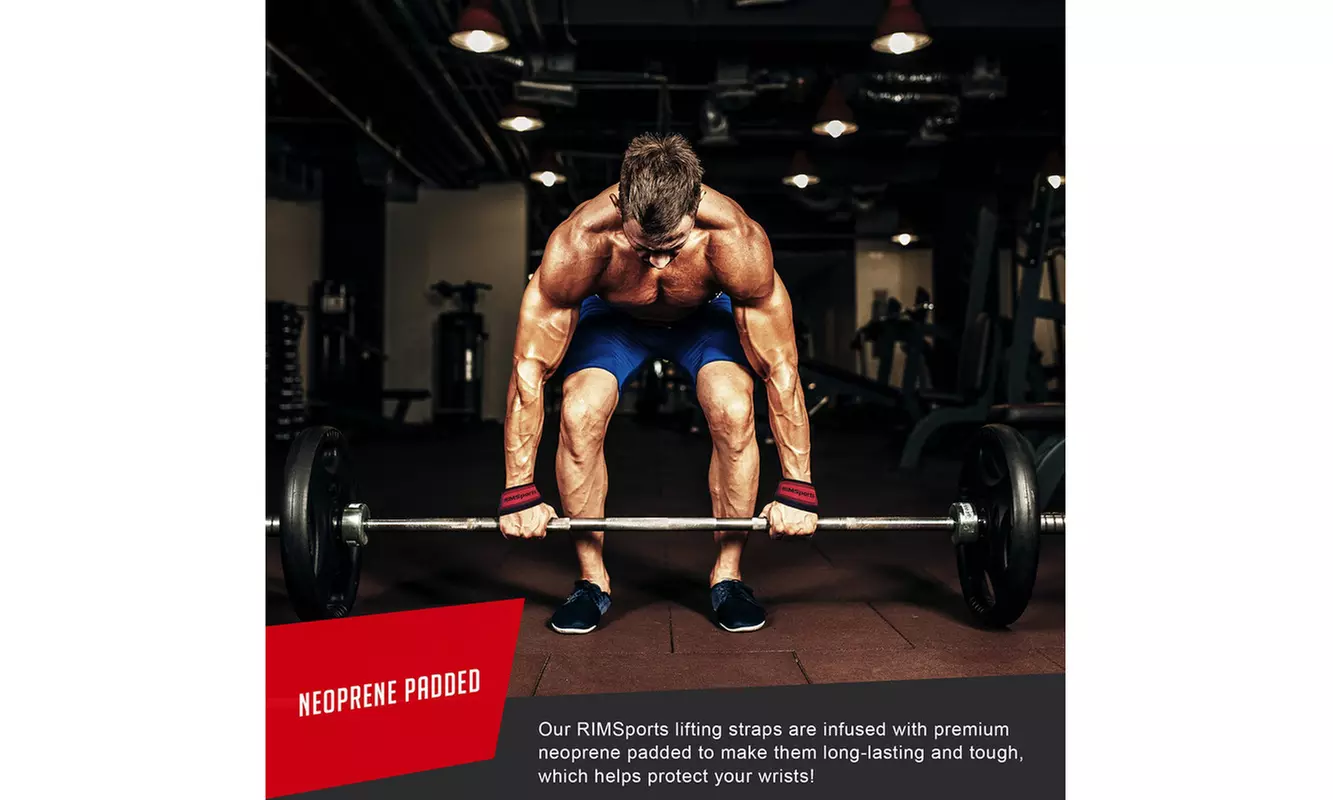 RIMSports Weight Lifting Straps with Wrist Support for Deadlift and Weightlift - Second Medium