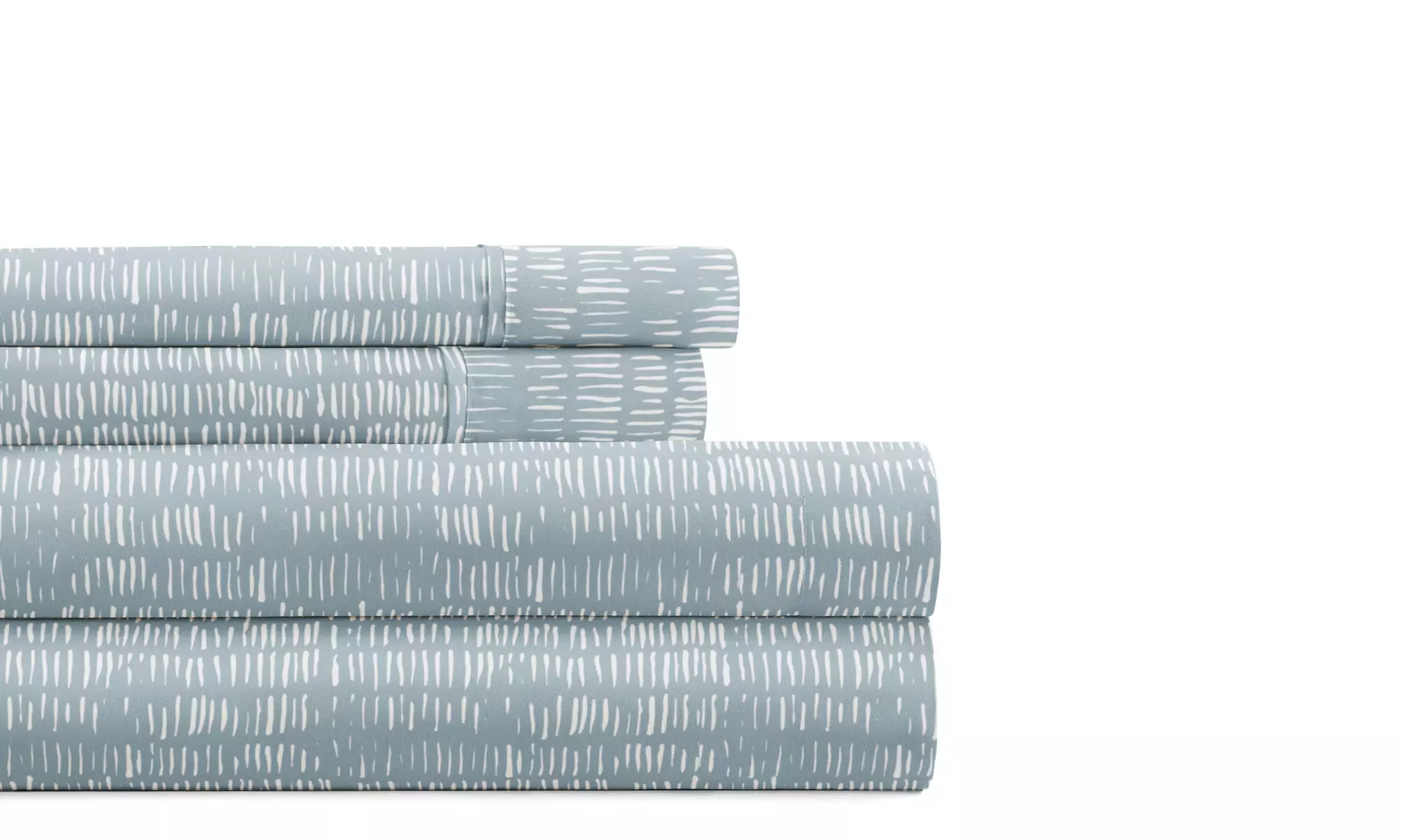 Simply Soft 4 Piece Sheet Set Patterned Microfiber Bedding, Soft Stitch Stripe