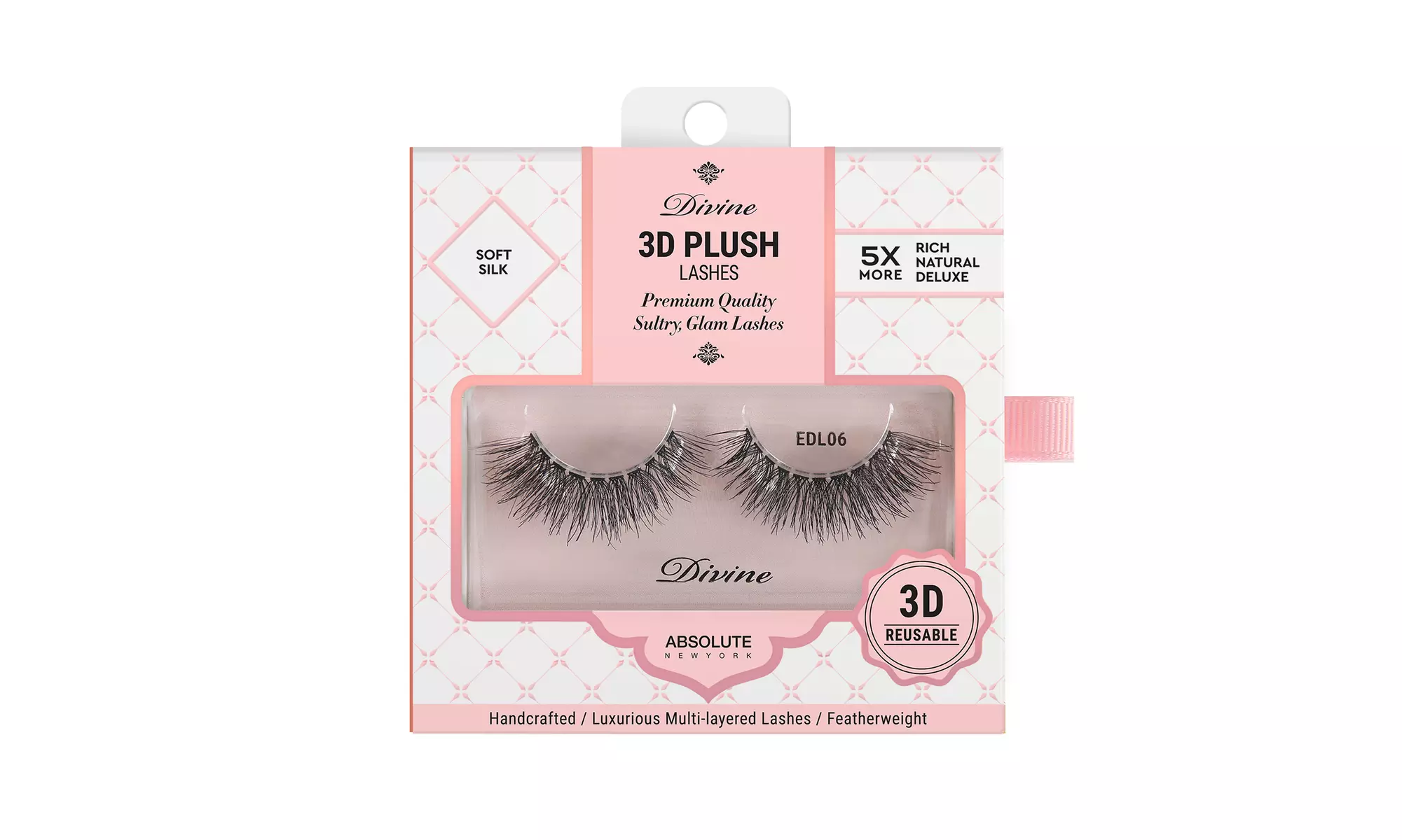 Absolute New York Divine 3D Plush Lashes, 6 Types - Second Medium