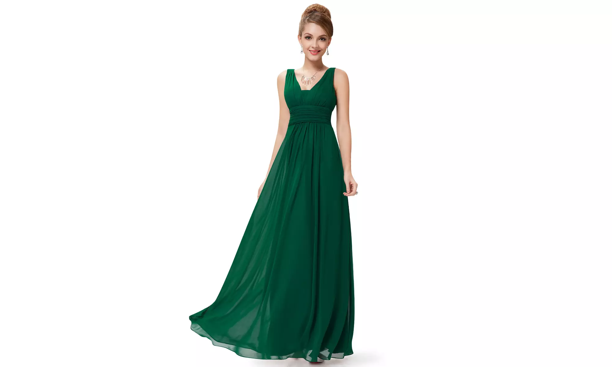 Long Emerald Green Prom Dresses,Emerald Green Dress For Wedding Guest - Primary Image