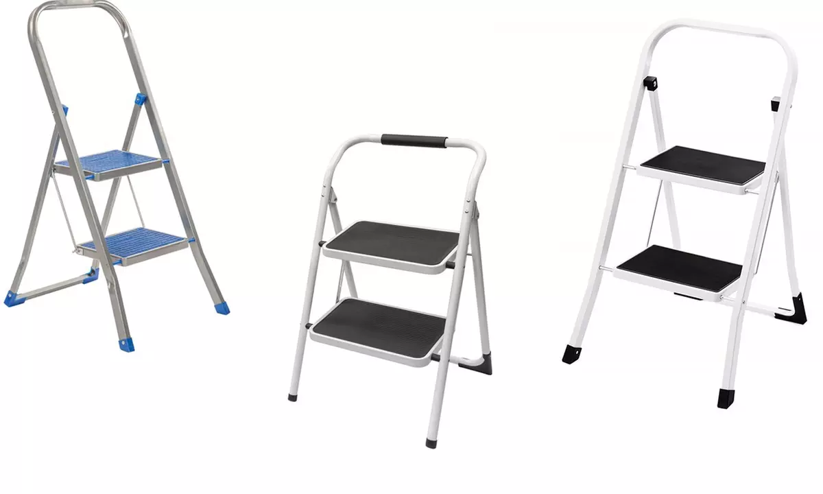 2 Step Anti-Slip Ladder Folding Step Stool - Primary Image