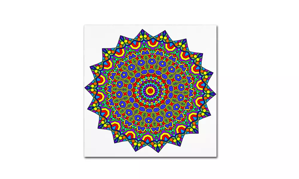 Kathy G. Ahrens 'Stars Mandala Beautified' Canvas Art - Primary Image