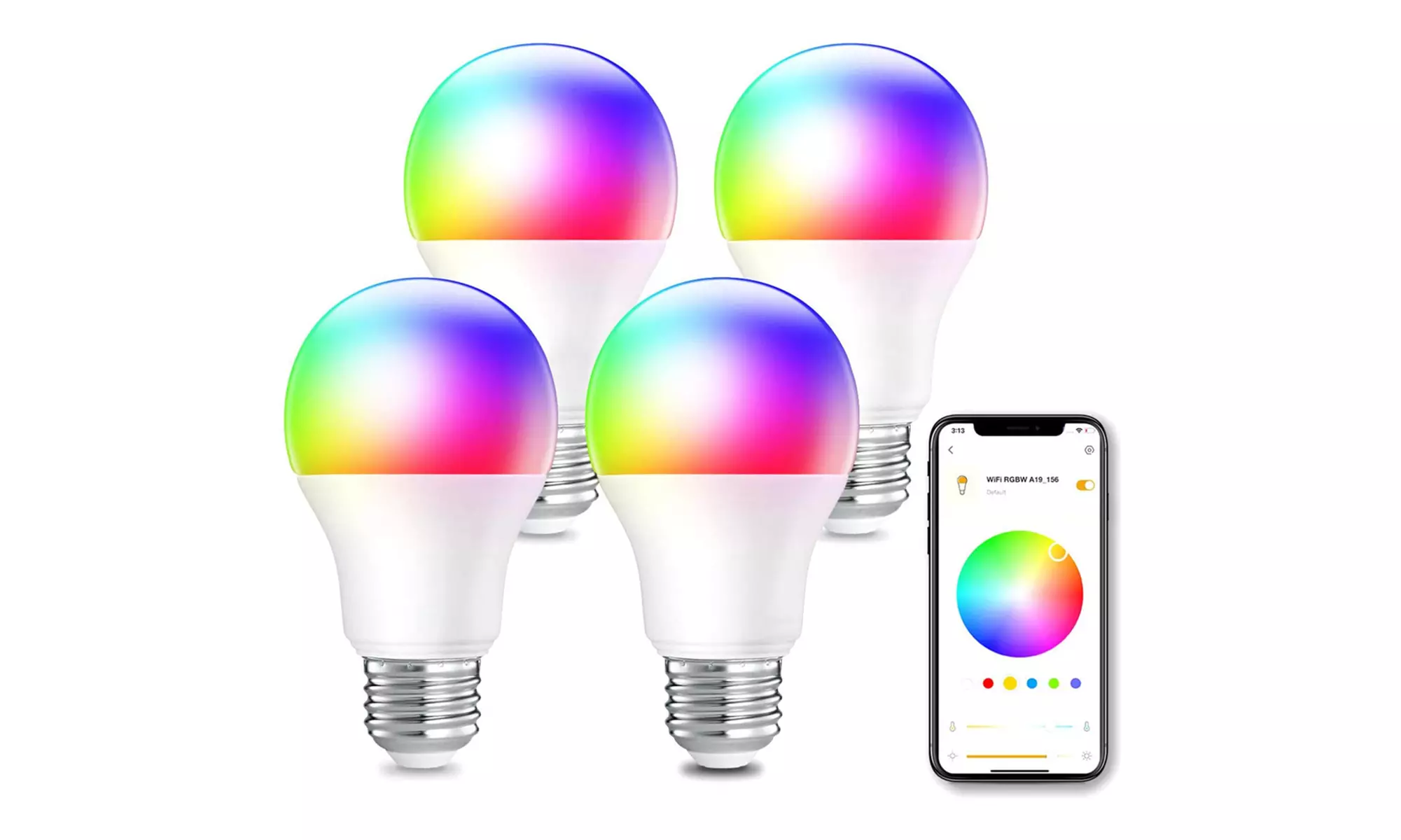 Smart Wifi Light Bulb with Smartphone Controlled Multicolored Color Changing - Primary Image