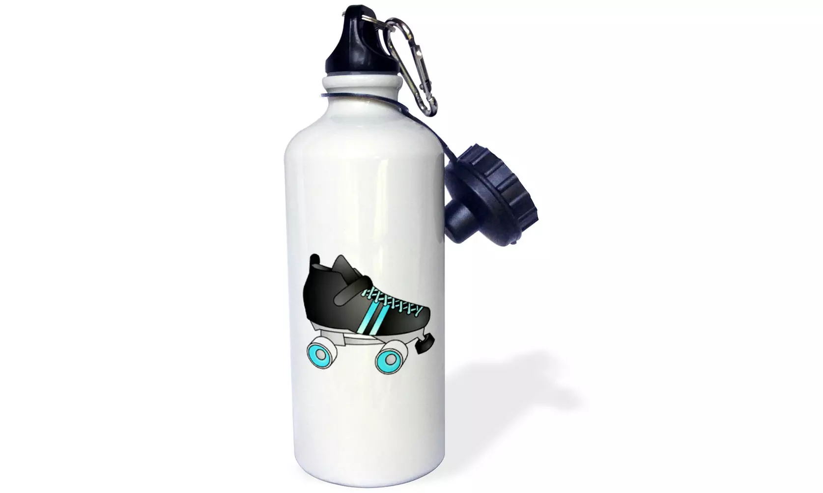 Water Bottle Skating Gifts  Black and Blue Roller Skate - Primary Image