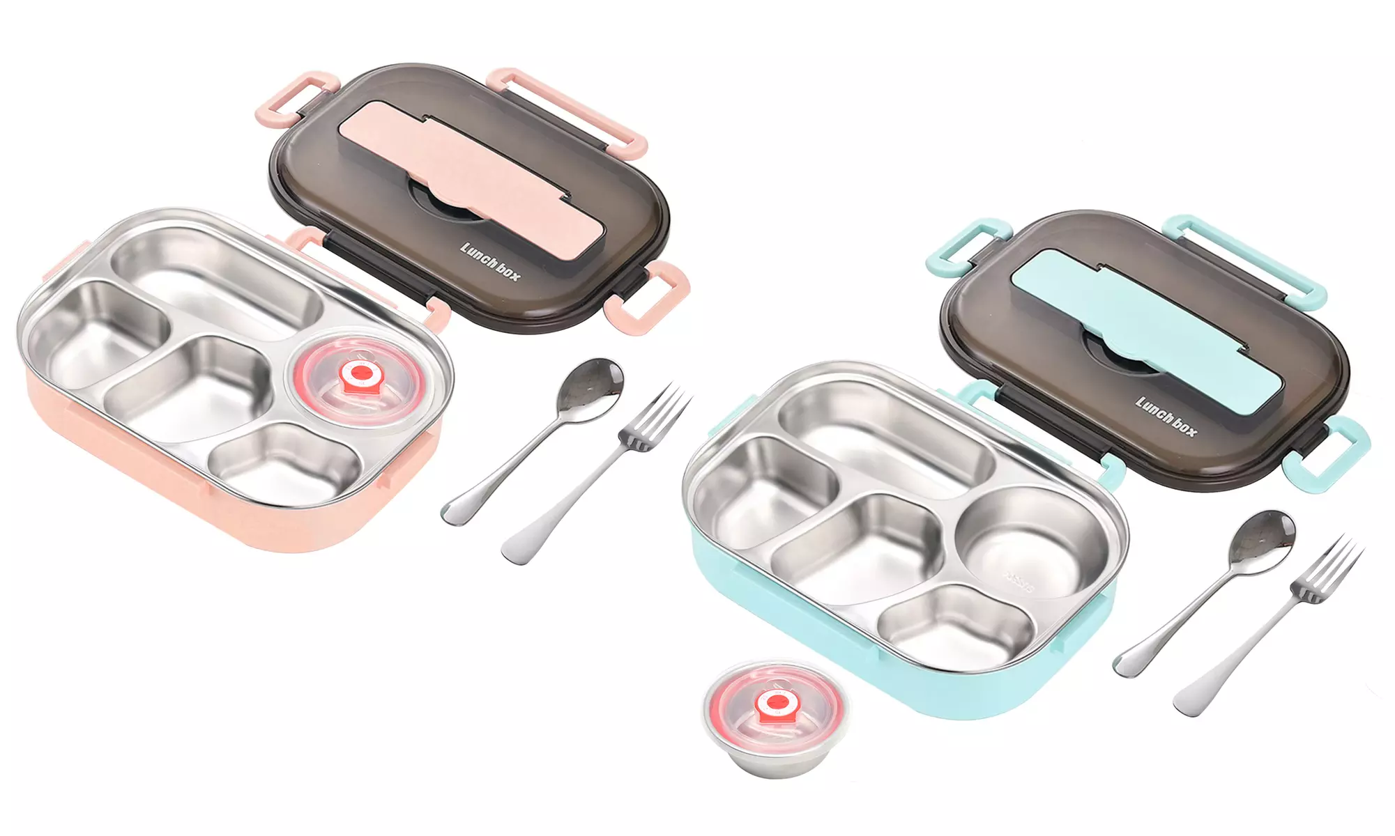 All-in-One Bento Lunch Box Stackable Container Stainless Steel Bento Box - Primary Image