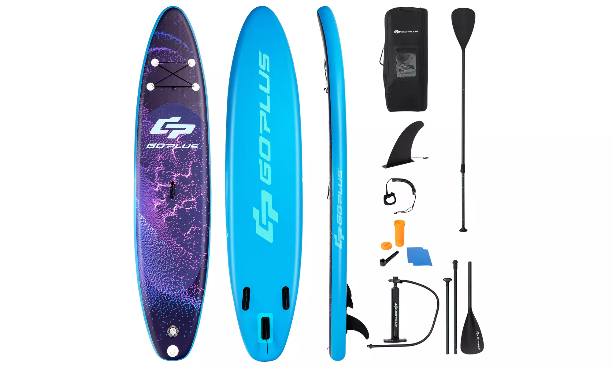 Goplus 11' Inflatable Stand Up Paddle Board Surfboard W/Bag Aluminum Paddle - Primary Image