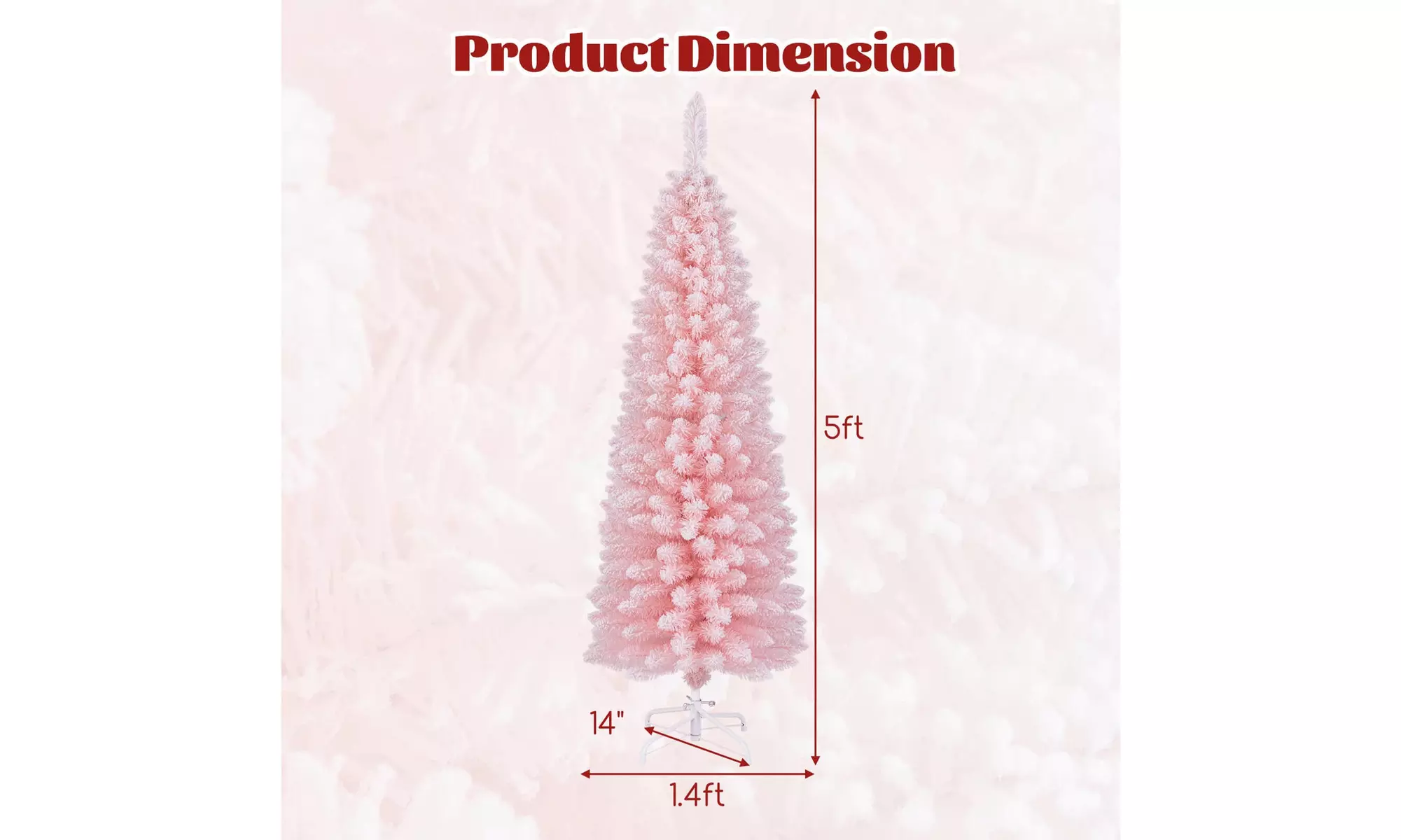 Costway 5/6/7/8 FT Artificial Christmas Tree with 328 Branch Tips Metal Stand
