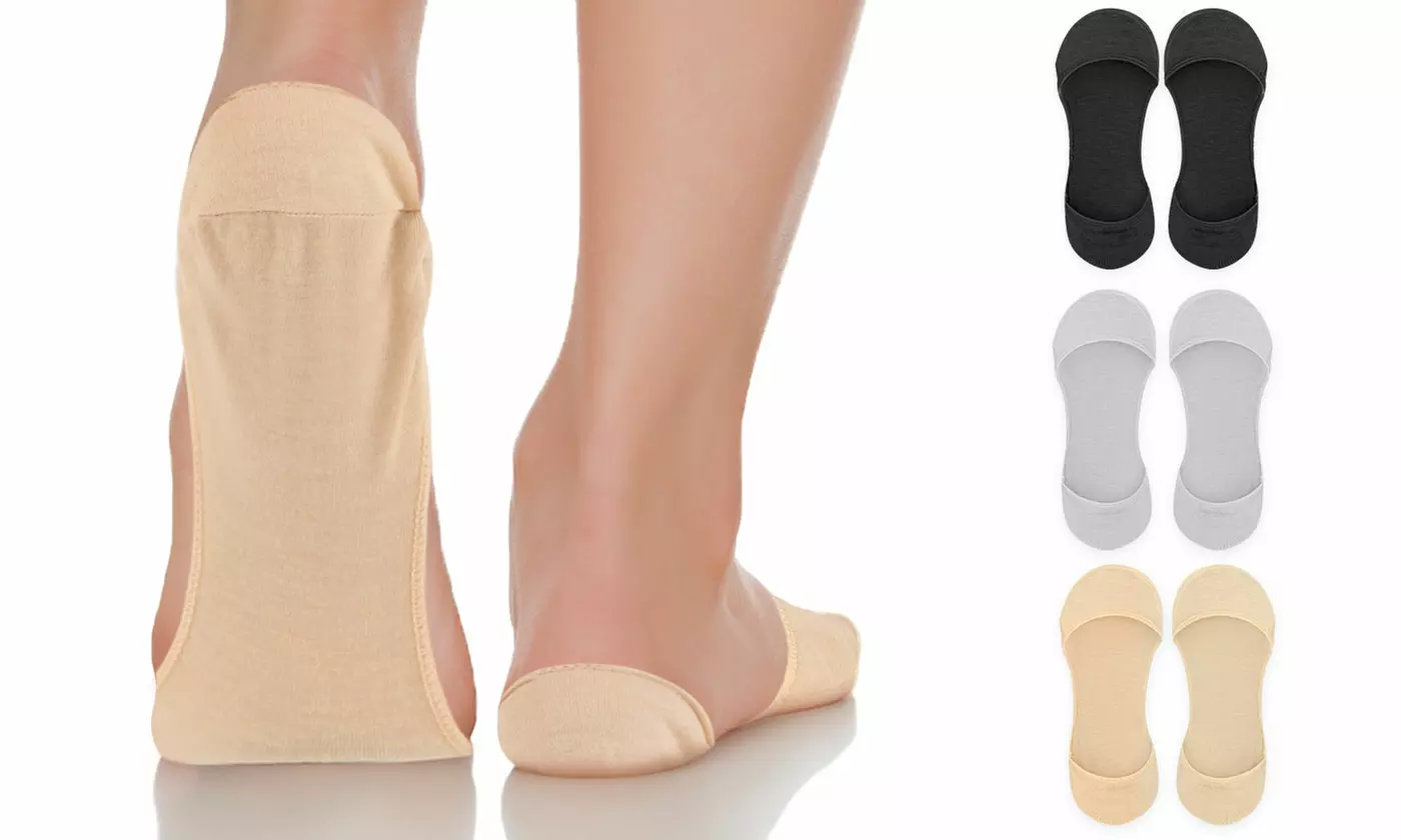 3 Pairs Ultra Low Cut Liner No Show Non Slip Invisible Socks for Flats Shoes