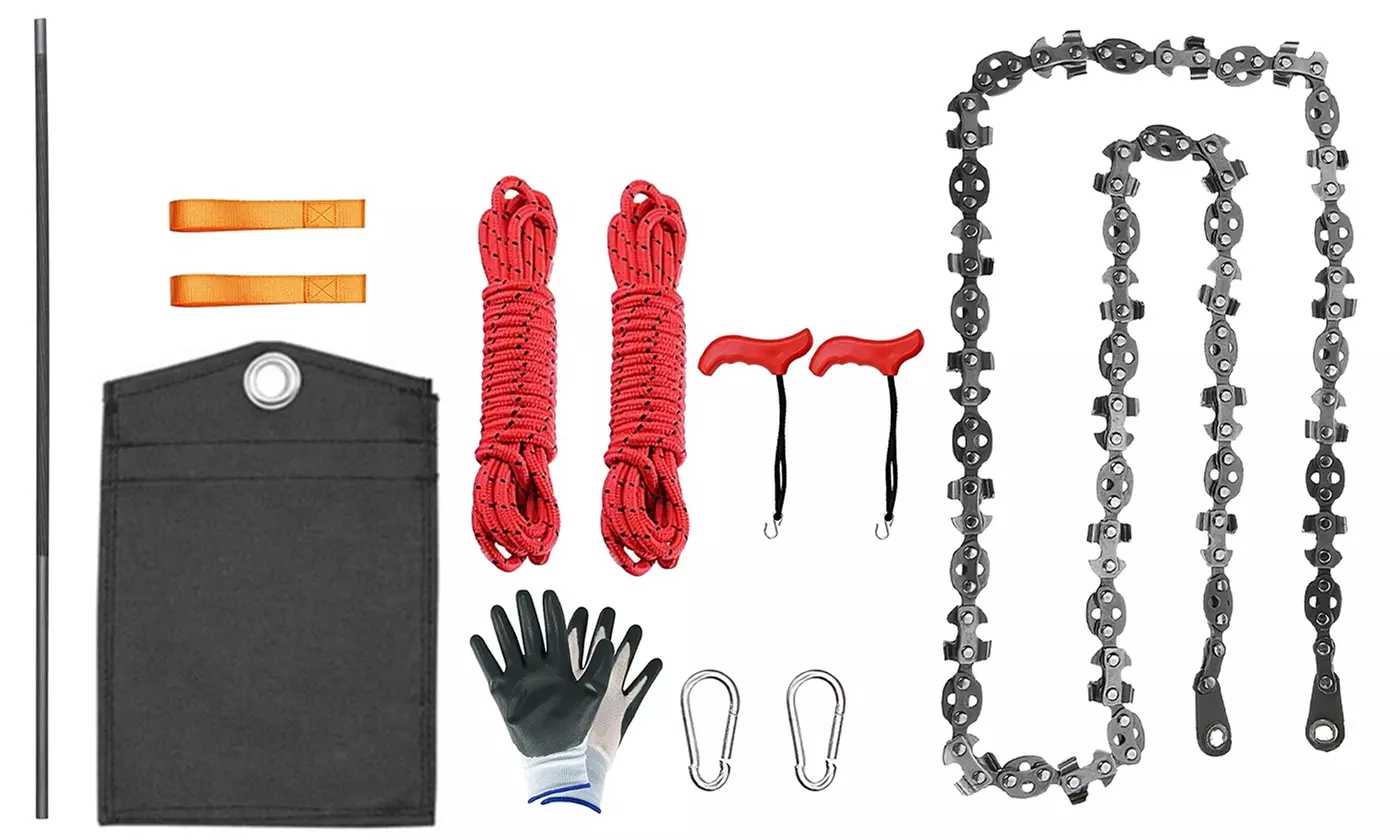 LakeForest 55 Inch Hand Rope Chain Saw Kit Tree Limb Rope Saw w/ 68 Sharp Teeth  - Primary Image