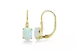 Yellow Gold Flash Sterling Silver Synthetic Opal 8x6mm Oval Leverback Earrings - Second Medium