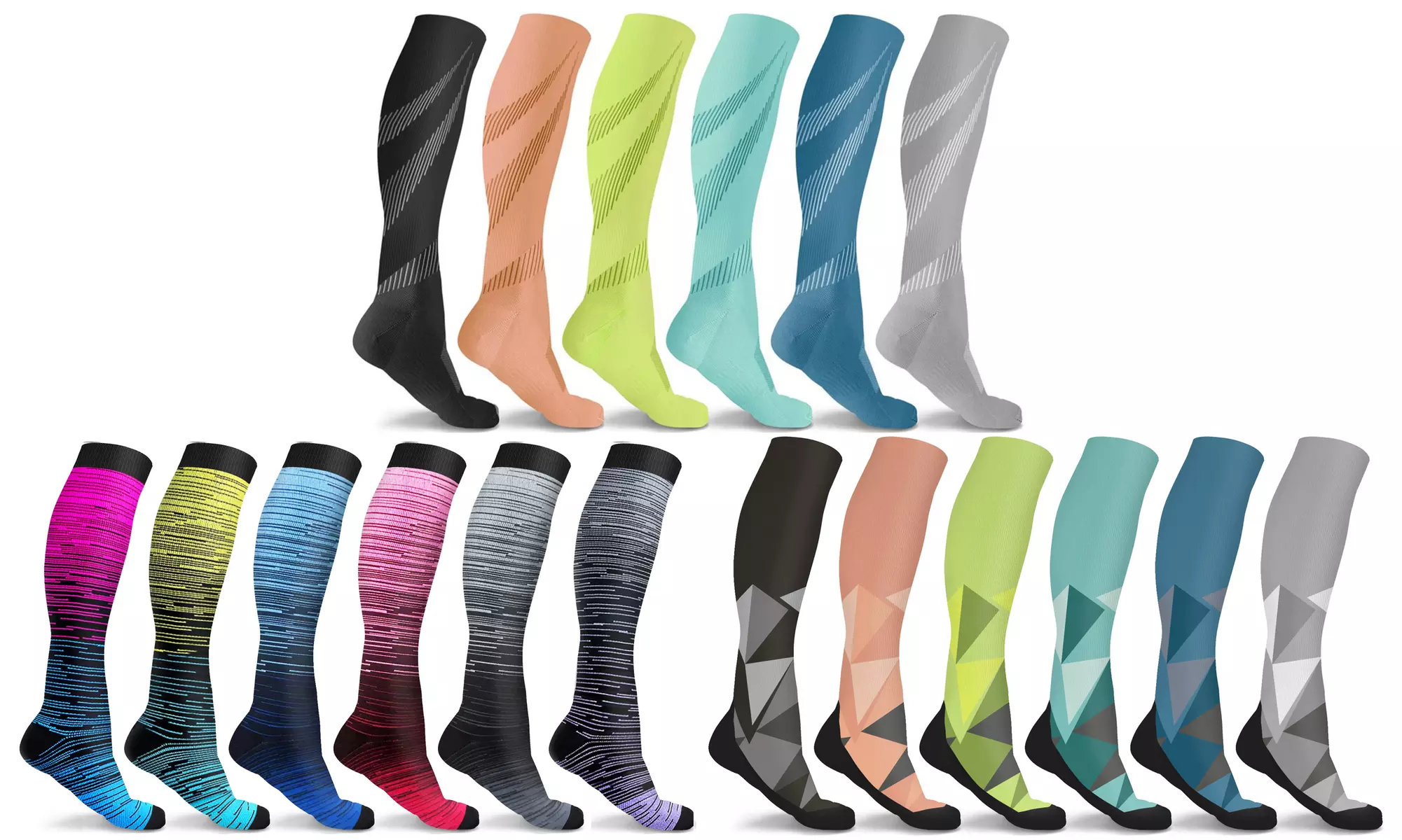 DCF Knee High Compression Sock Collection (6-Pack) - Primary Image