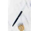 Image 3: Black Chrome Plated Stylish Ballpoint Pen with a Miniature Crystalline Top 