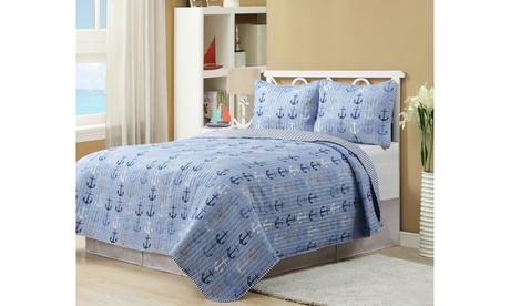 Anchors Blue Quilt Blue Twin Other