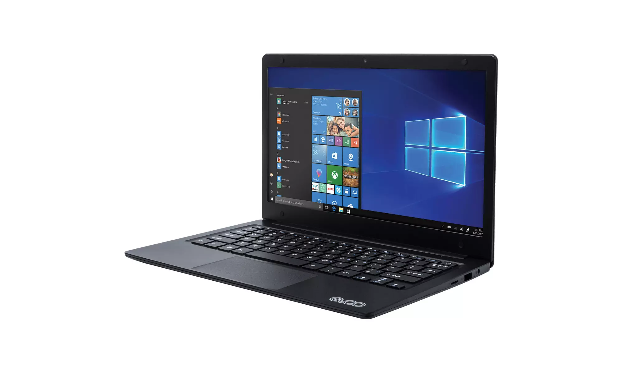 EVOO EV-C-116-1-BK Ultra Thin Laptop 11.6" Windows 10 S Quad Core 32GB Storage - Second Medium