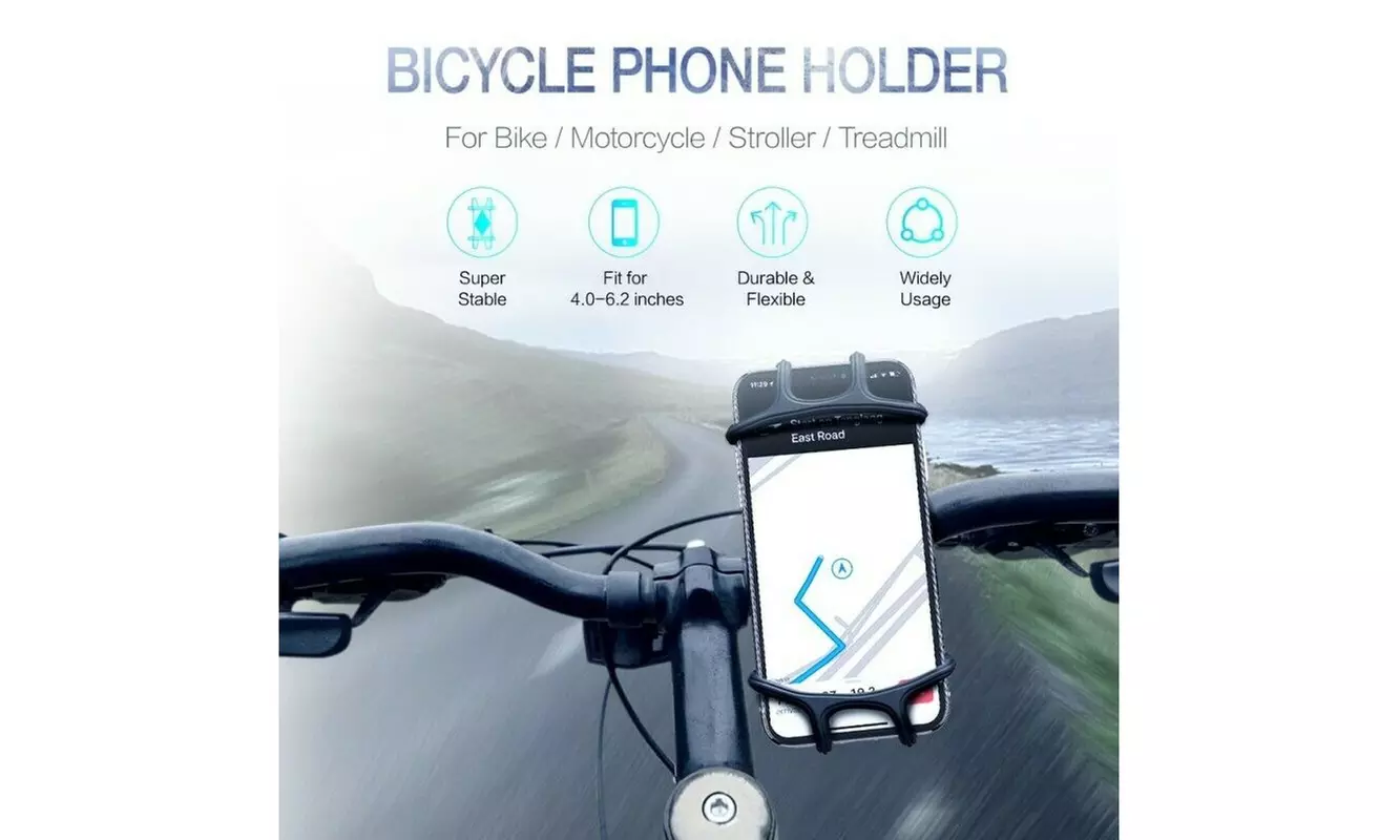 Bike Mount Handlebar Cell Phone Holder Universal Fit  - Second Medium