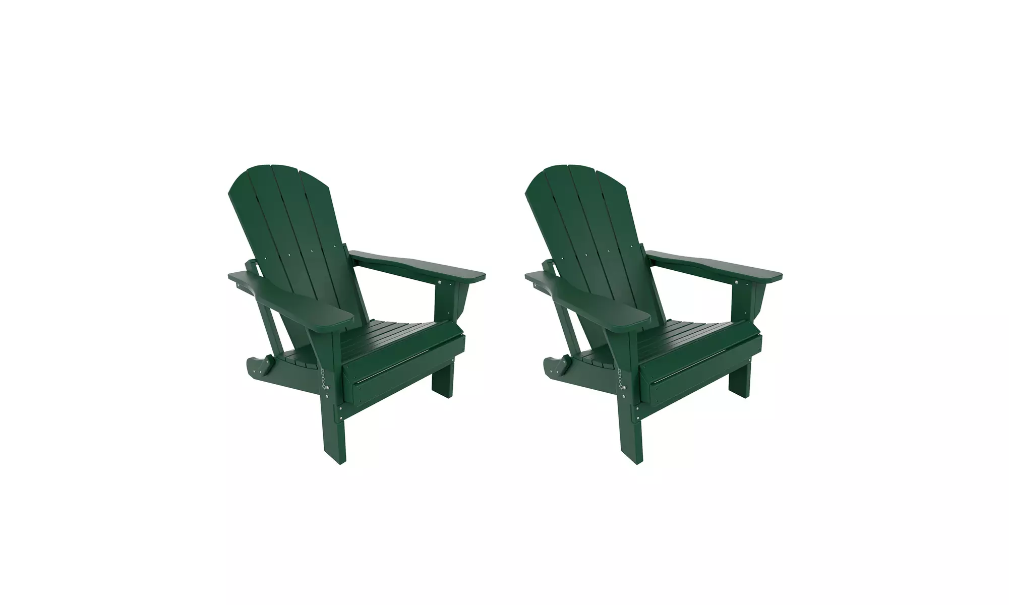 WestinTrends Malibu HDPE Outdoor Patio Folding Poly Adirondack Chair Set Of 2