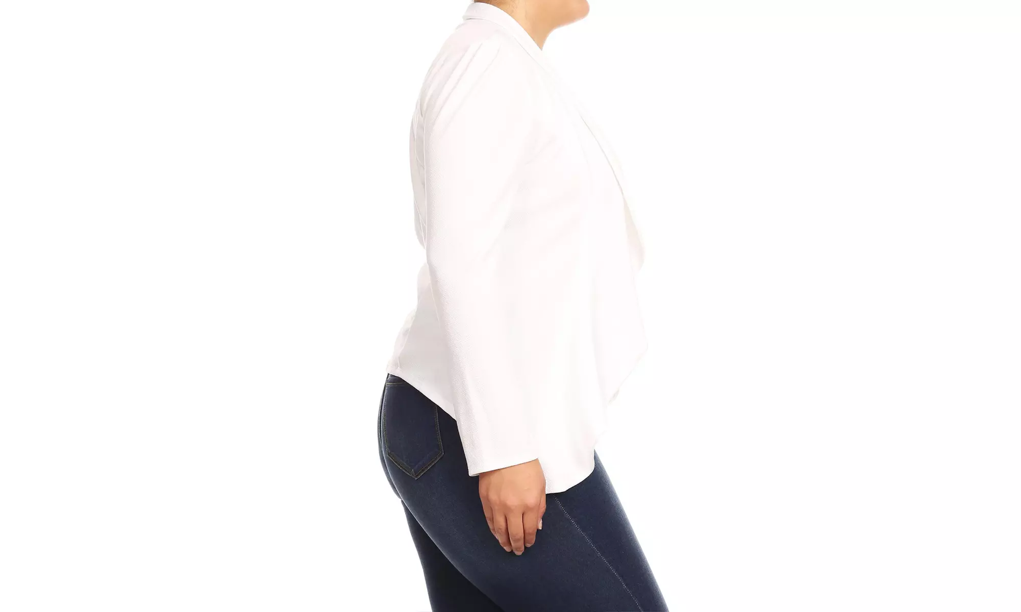 Women's Solid Plus Size Long Sleeves Blazer Jacket