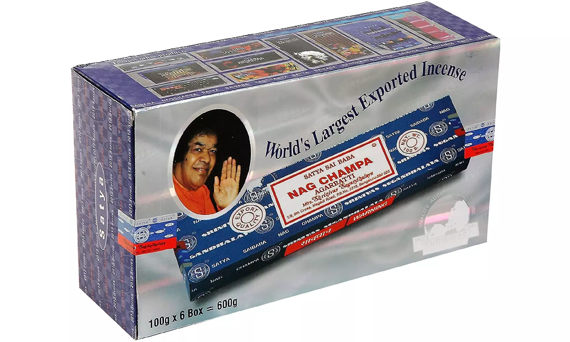Satya Sai Baba Nag Champa Incense Sticks, 100-gram (Pack of 2) - Primary Image