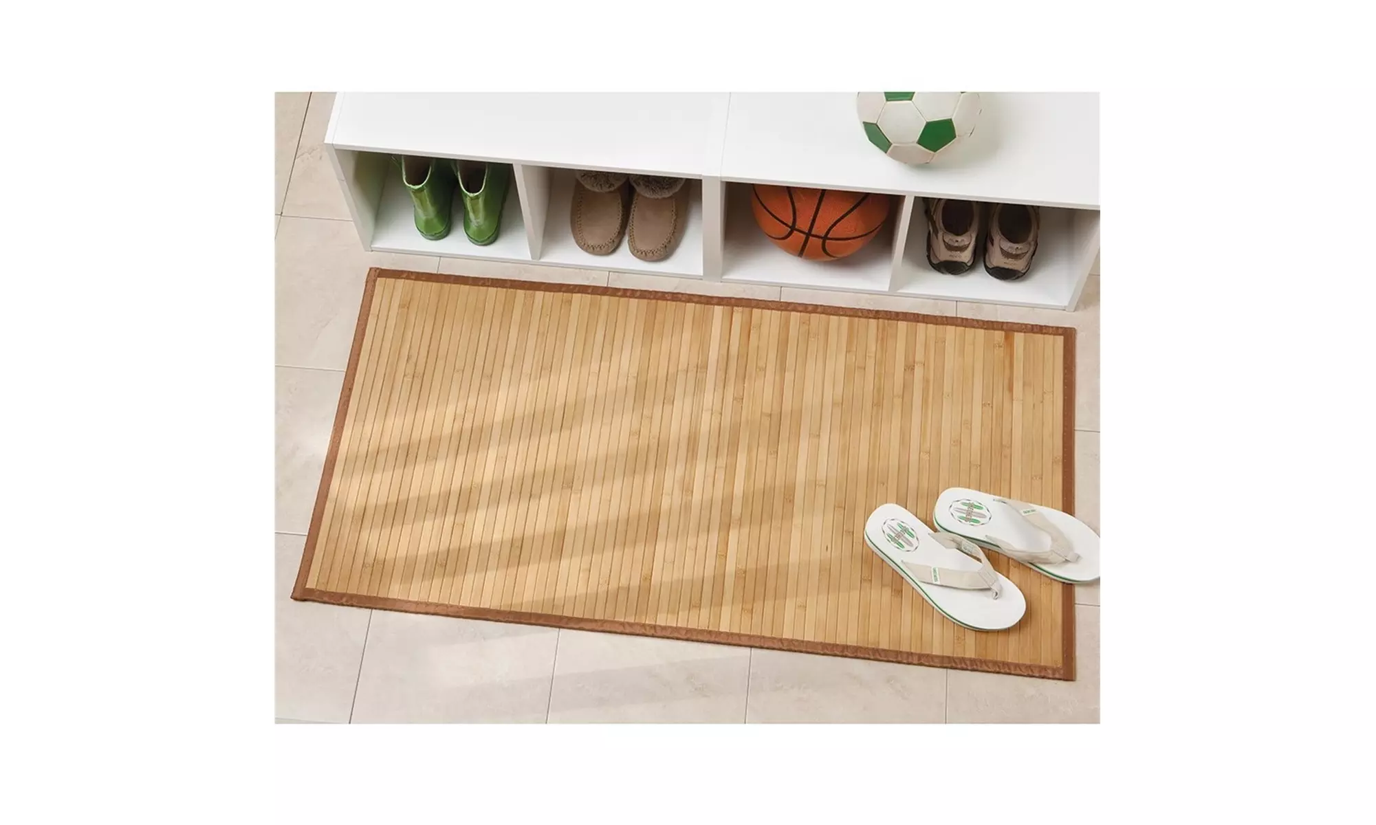 21' x 34' Non-sliding Bamboo Floor Mat - Primary Image
