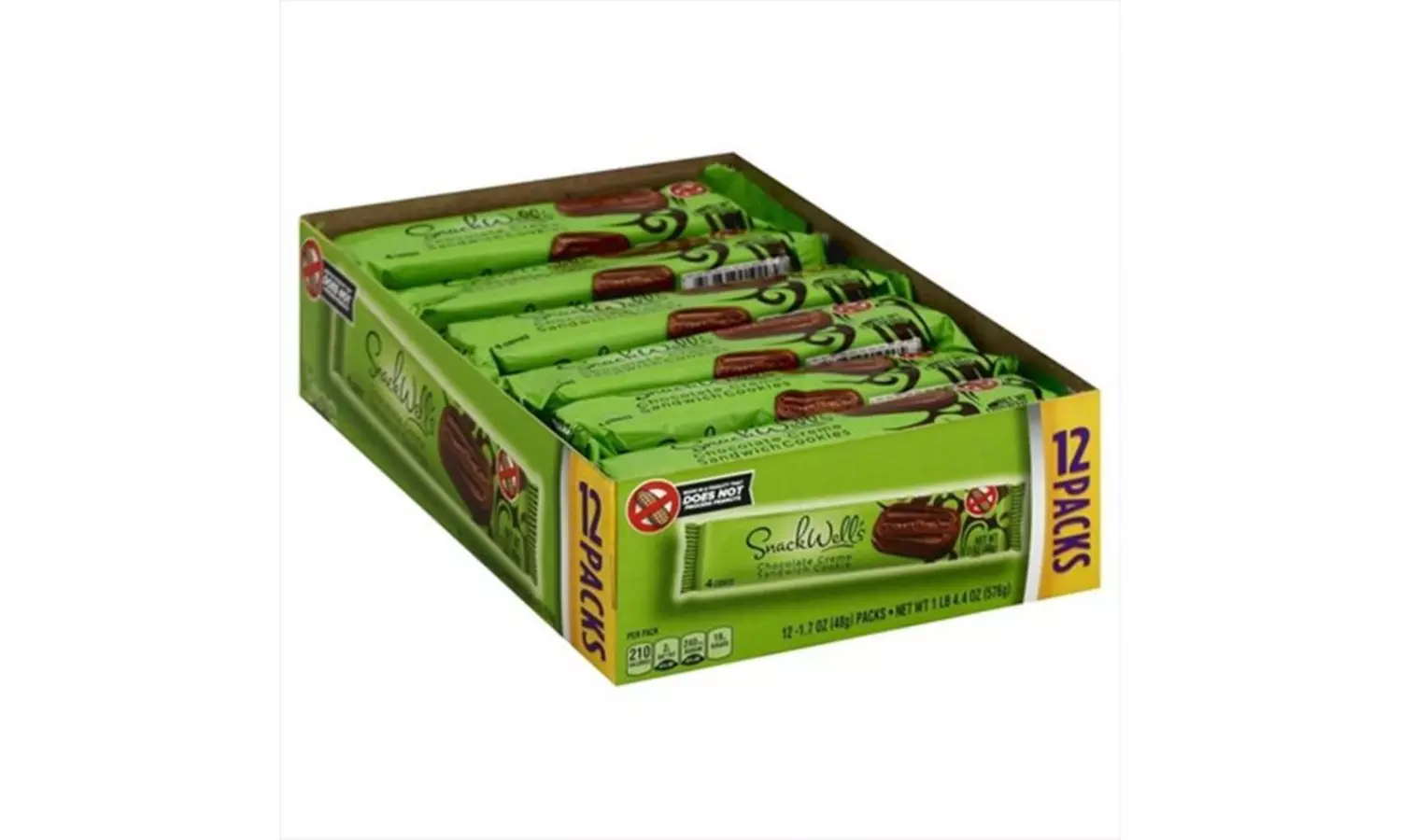 SnackWells Chocolate Creme Sandwich Cookies, Pack of 12 - 1.7 oz. - Primary Image