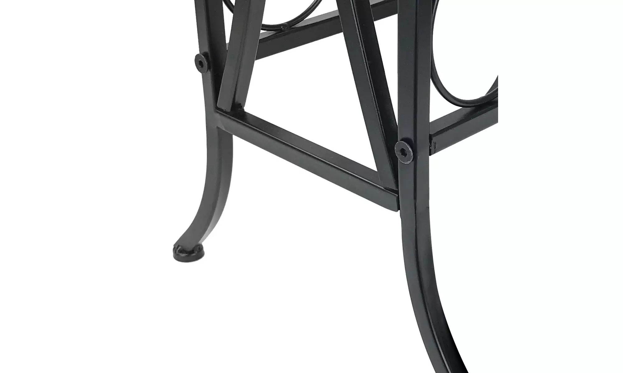 Wine Rack Stand Bordeaux Chateau Style w/ Glass Table, Elegant Top Shelf Display - Second Medium