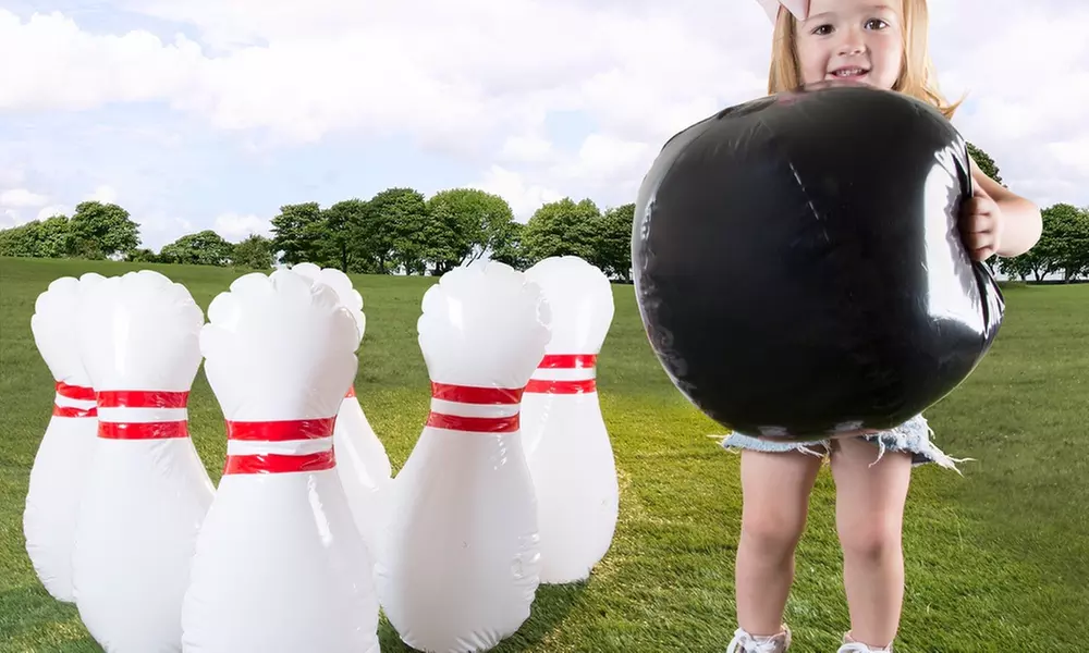 Hey! Play! Giant Inflatable Bowling Game Set (7-Piece) - Primary Image