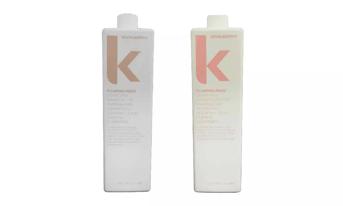 Kevin Murphy Plumping Wash 33.8oz , Rinse 33.8oz Set - Second Medium