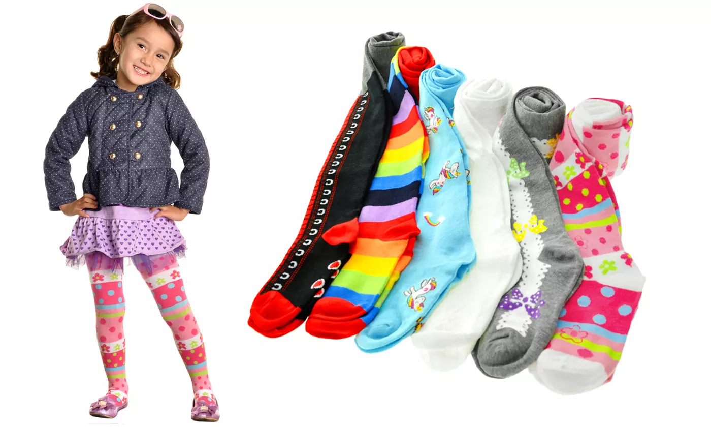 6-Pack Girls' Sweater Tights by Angelina