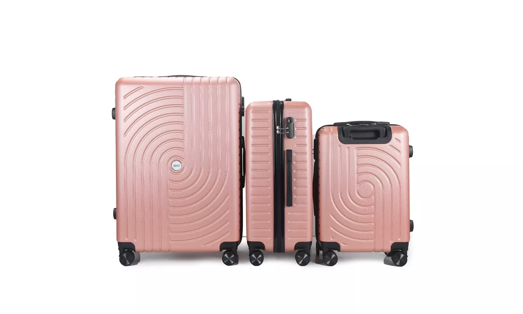 3-Piece Hardside Luggage Set with 360 Dual Spinner Wheels and Combo Lock
