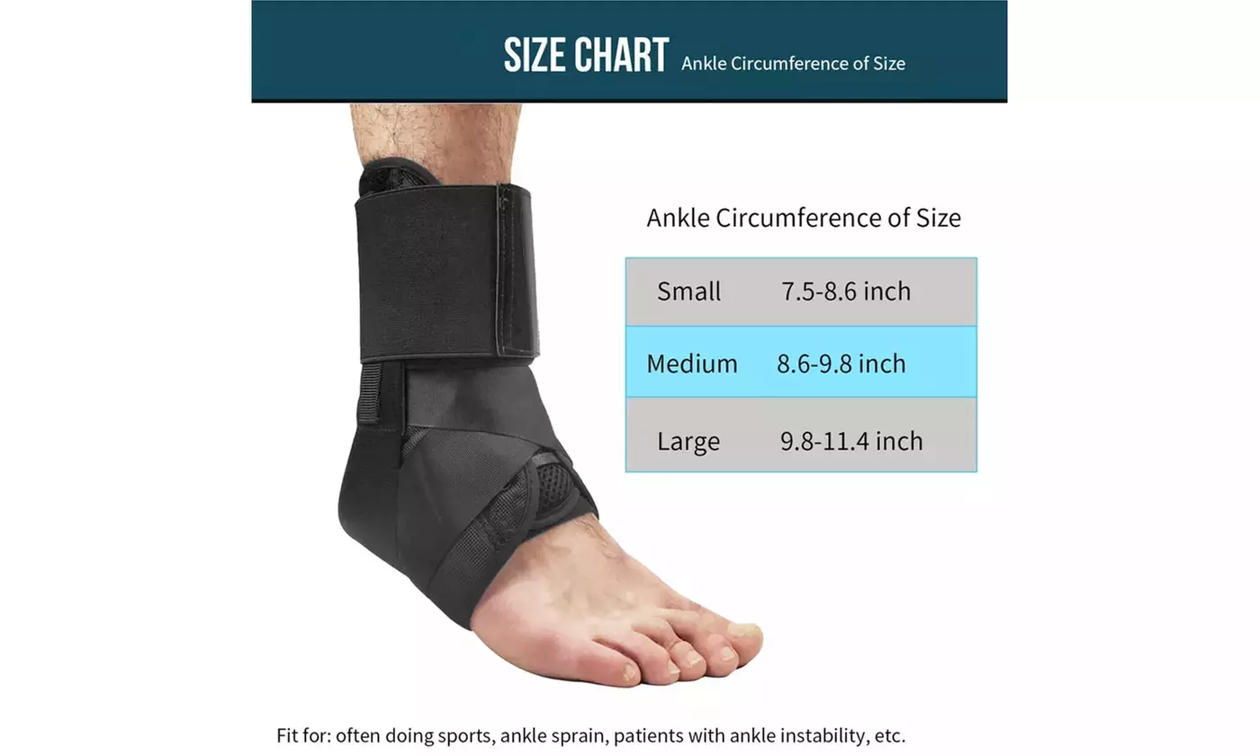 Ankle Brace Support Plantar Fasciitis Lace Up Wrap Pain Relief