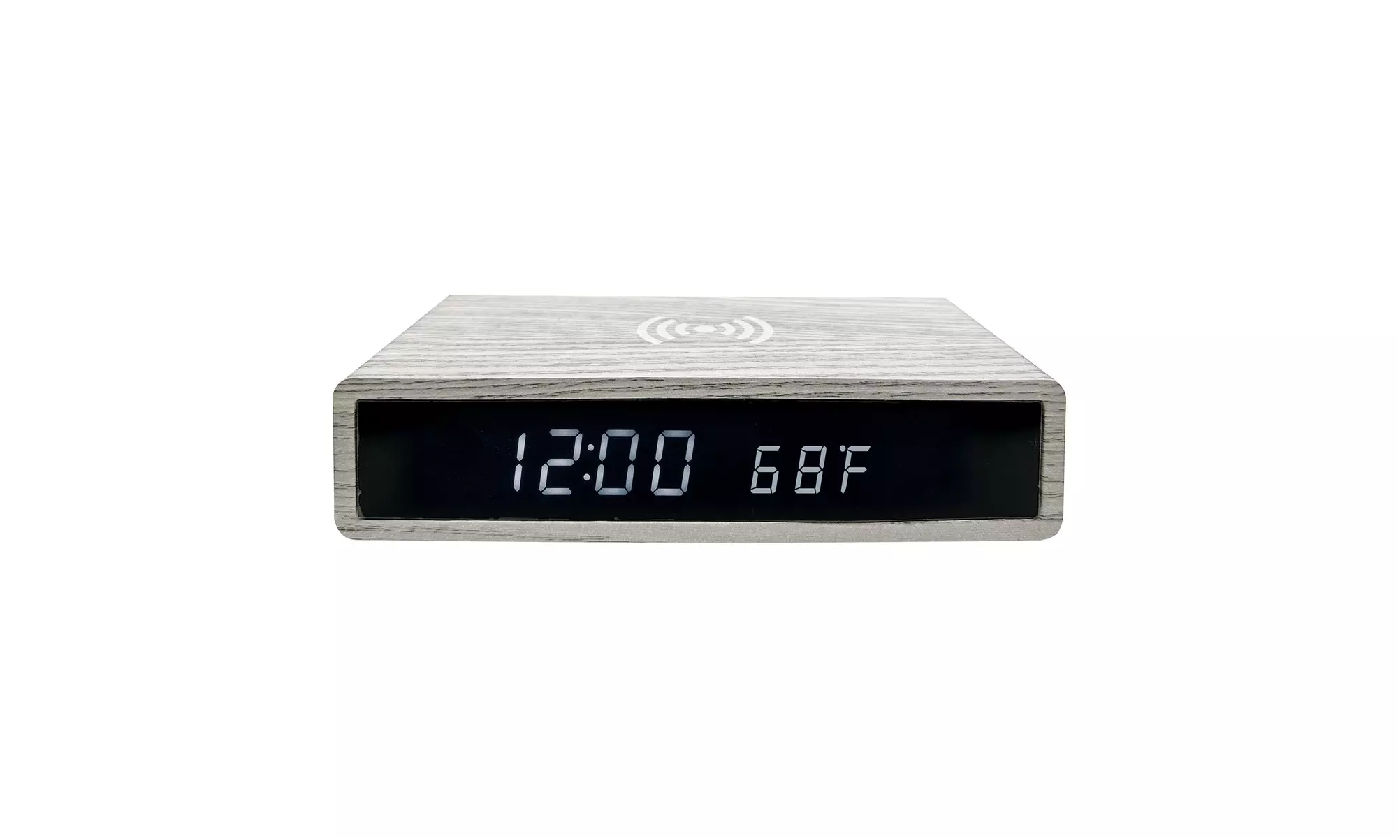 Zummy Wireless Charger Wood Clock with LED Clock