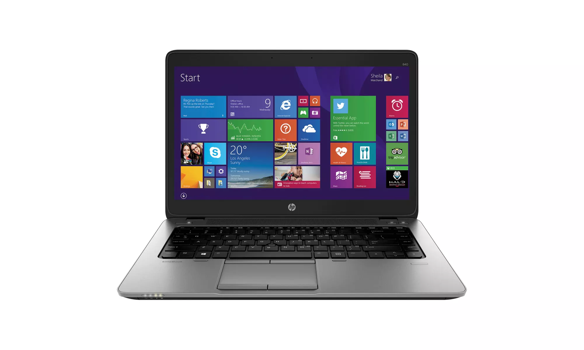 HP Elitebook 840 G2 Laptop Intel Core i5 2.30 GHz 8Gb Ram 128GB SSD-Refurbished - Primary Image