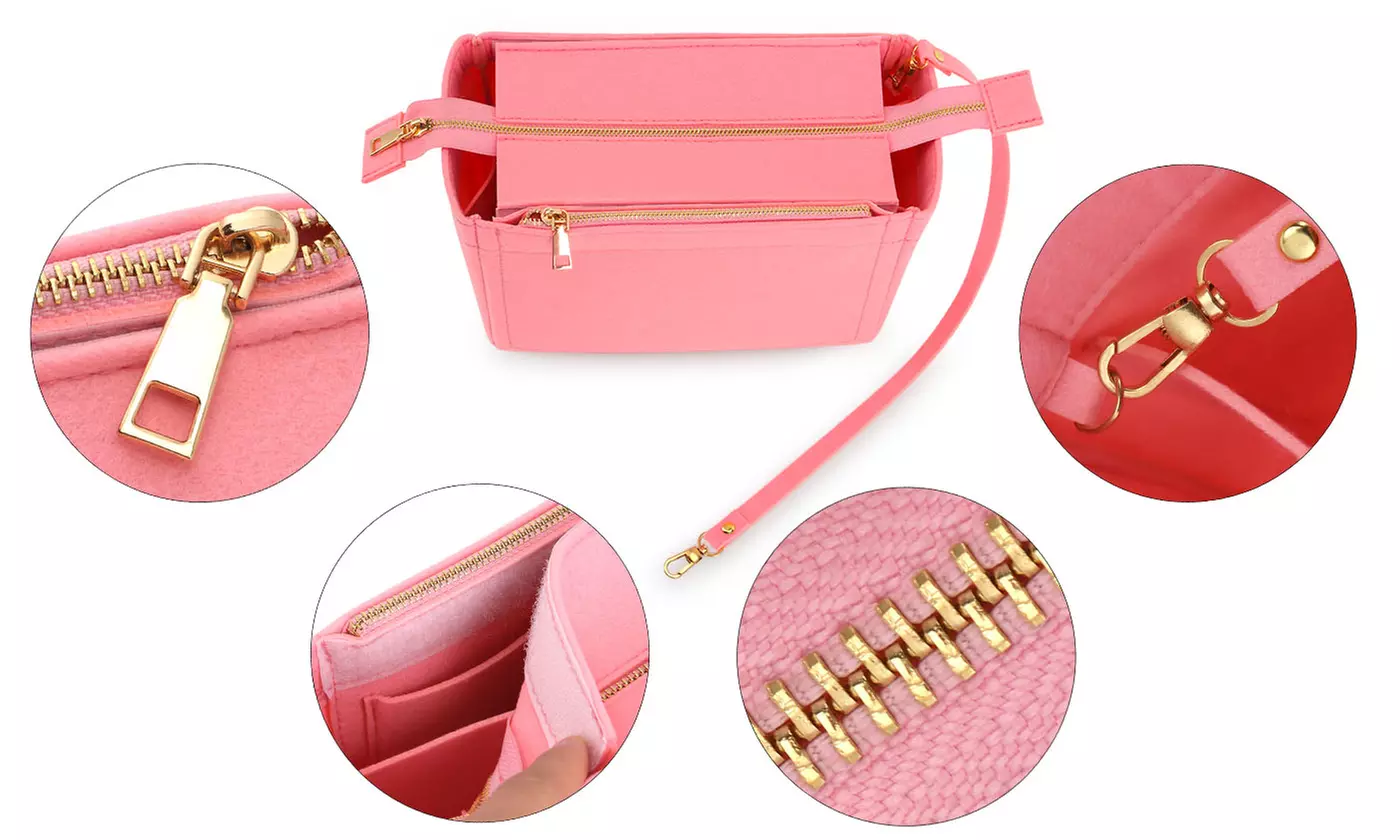 Multi Pocket Felt Handbag Organizer Insert for Tote - Multiple Sizes