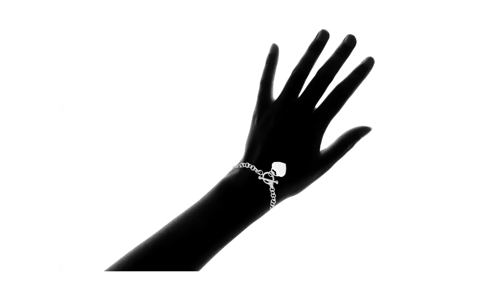 Sterling silver heart charm necklace or bracelet