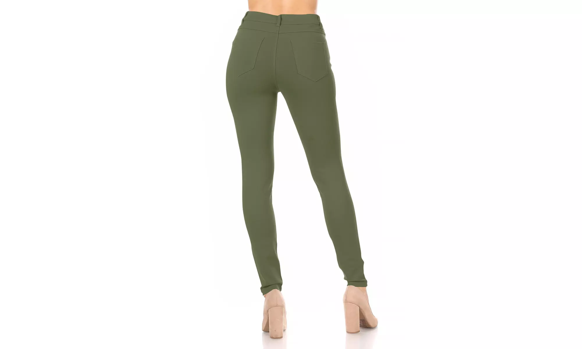 Women's Casual Skinny Ponte Mid-Rise Pants