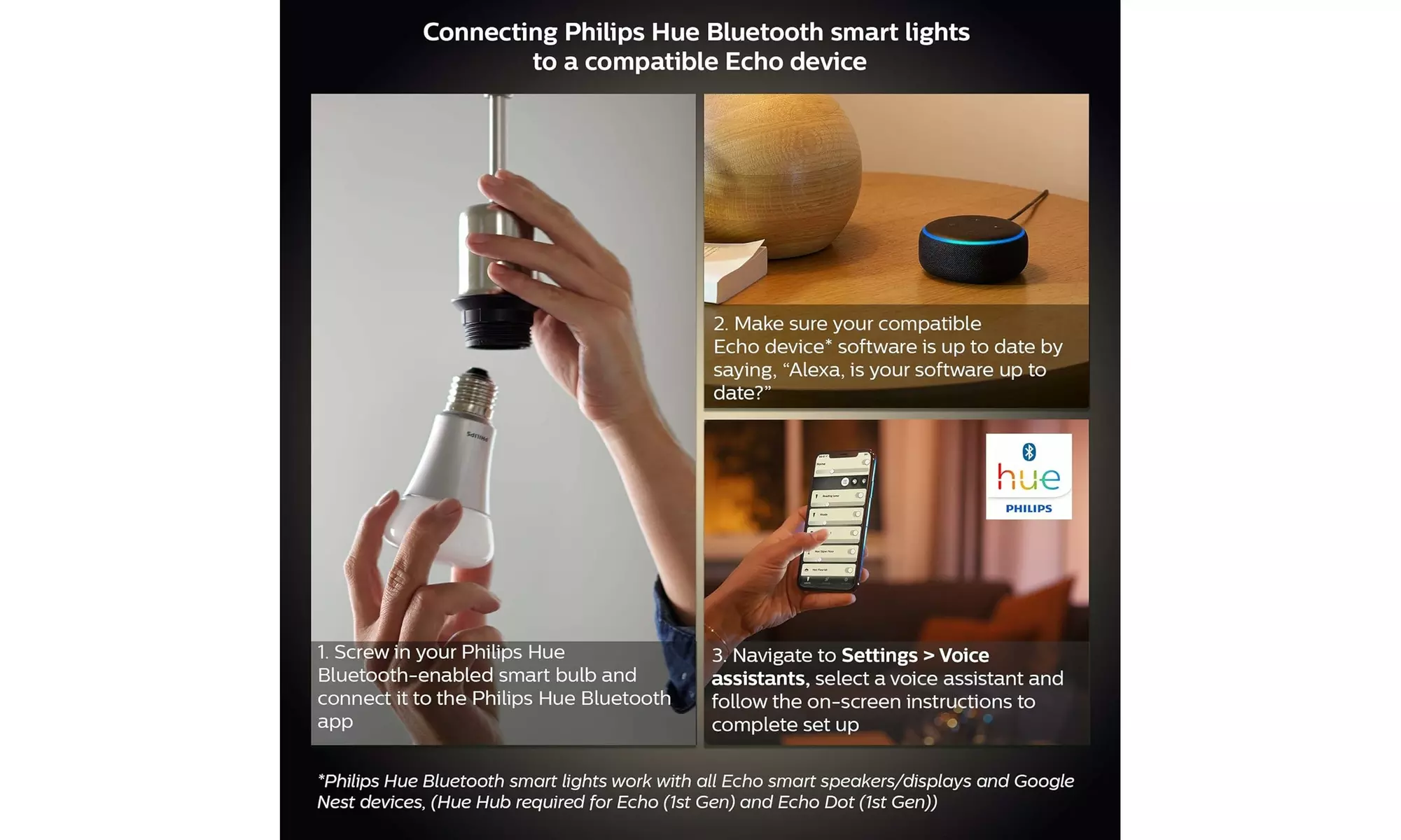 Philips Hue 2-Pack White Ambiance BR30 60W Dimmable LED Smart Flood Light  - Second Medium