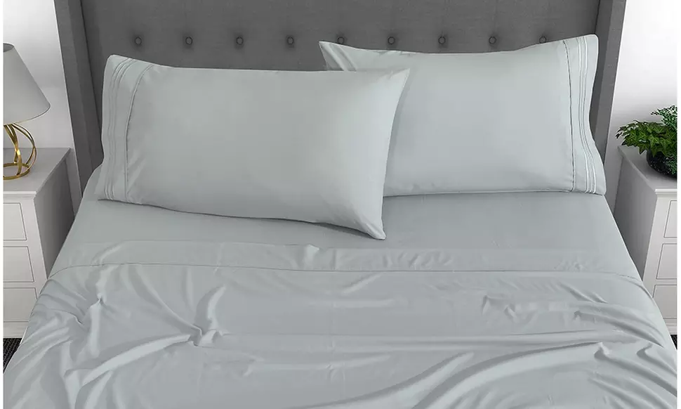 Ruvanti 1800 Series 4 Piece Microfiber Bed Sheet Set Soft Deep Pocket Sheet