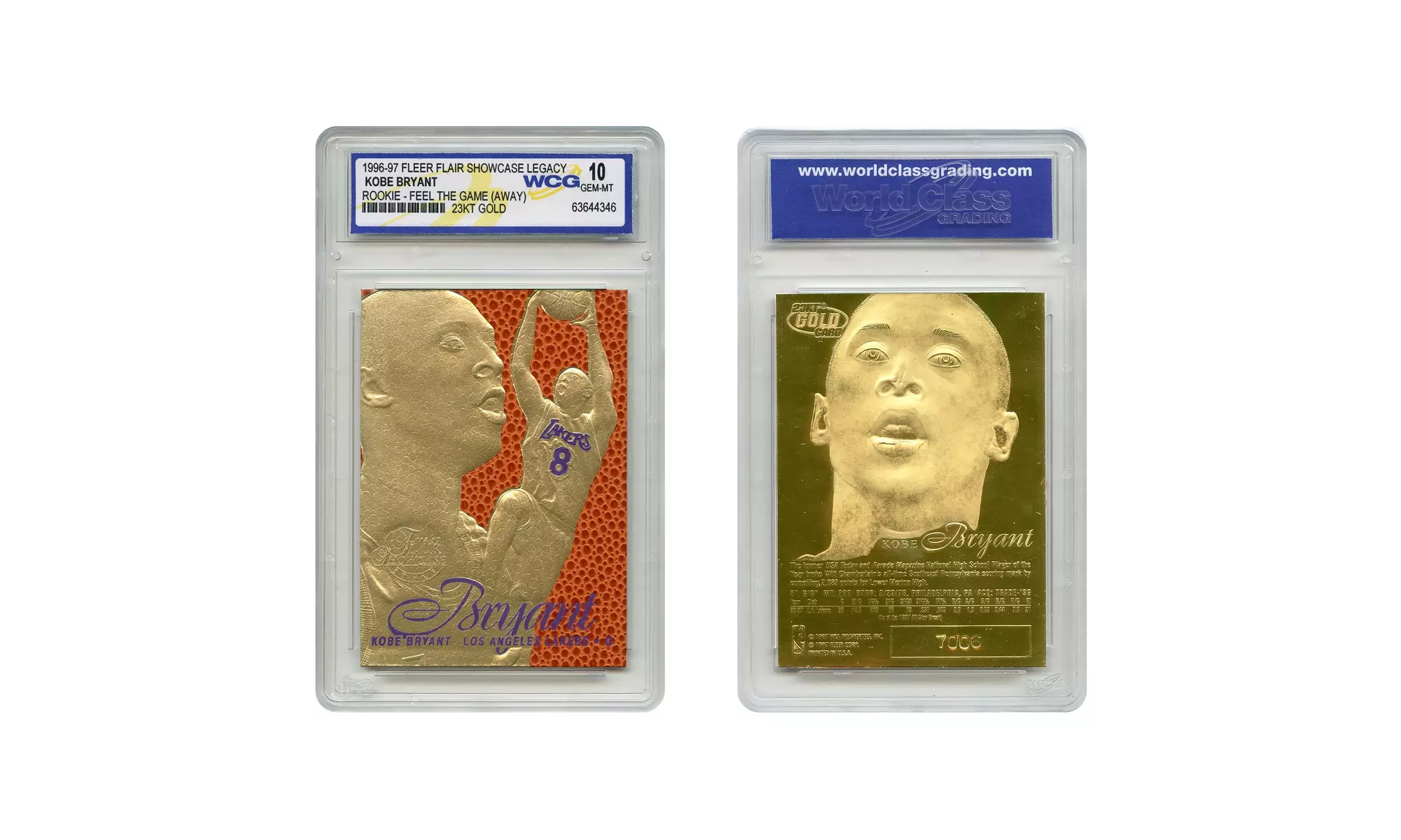 2 Feel the Game Gold Cards - Jordan Rookie Signature & Bryant Away Rookie GM10 - Second Medium
