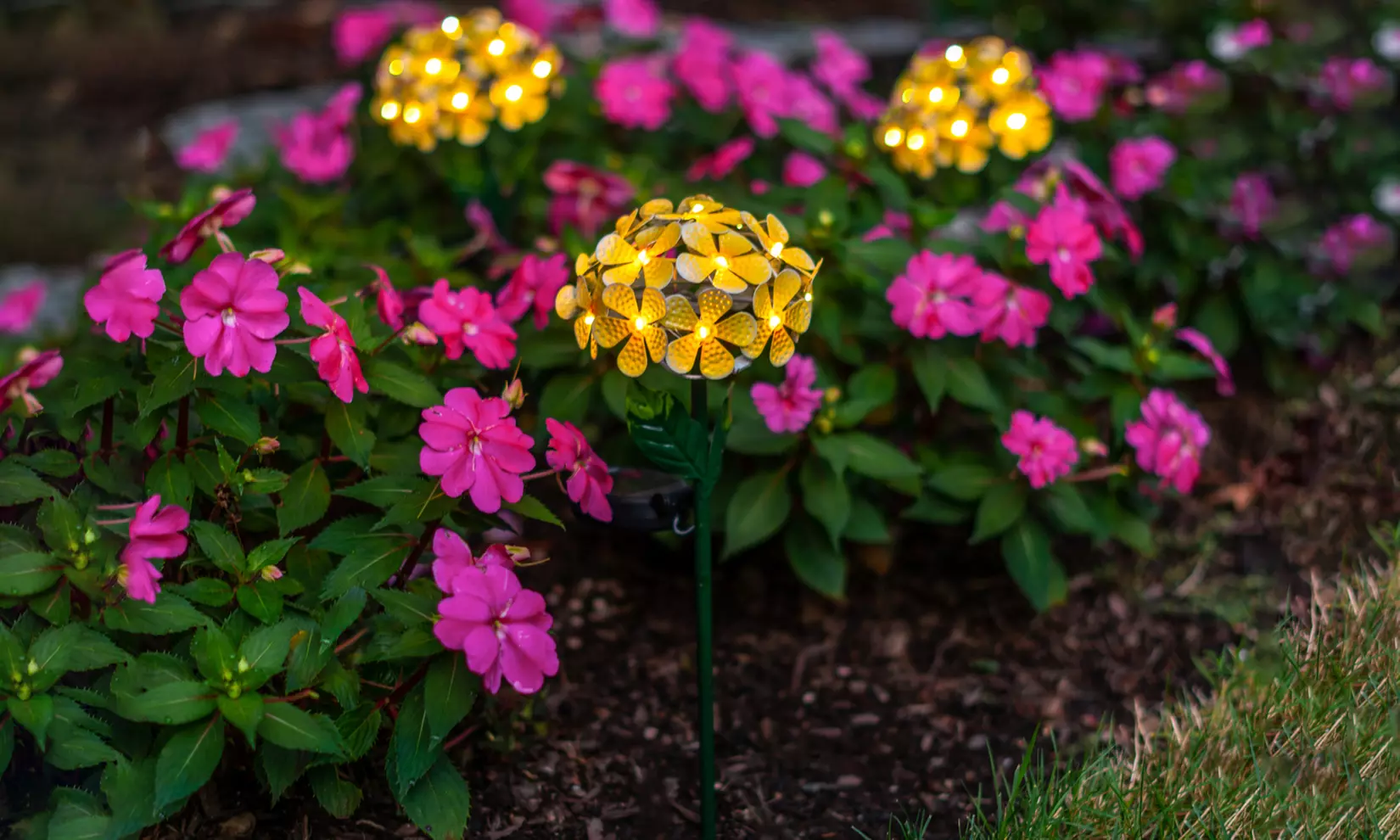 Touch Of ECO Solar LED Metal Flower Stake Lights(1-,2- or 3-Pack)