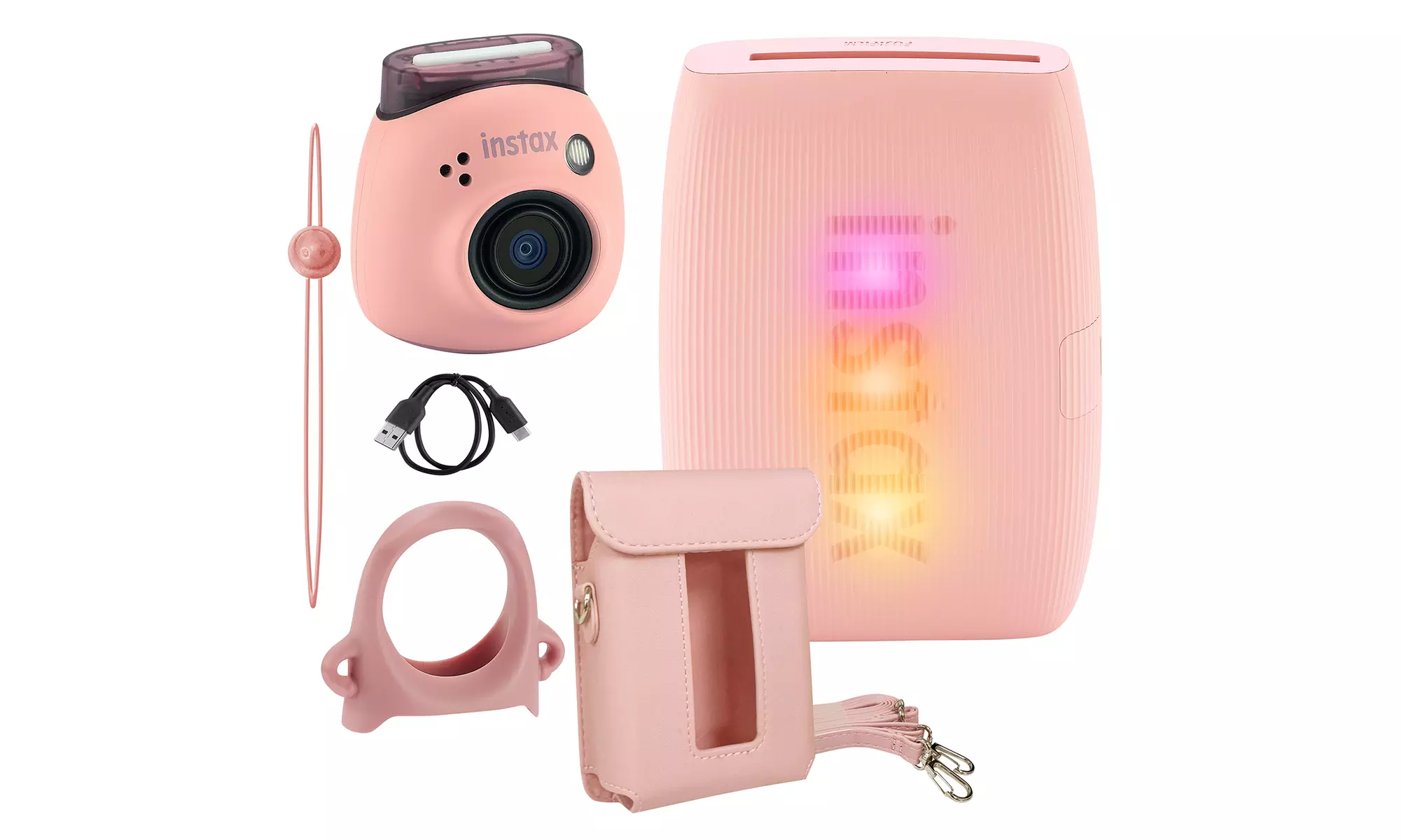 Fujifilm Instax Pal Digital Camera Link 3 Printer Printer Case Grip Pink