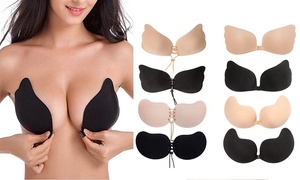 Women Self Adhesive Silicone Invisible Bra Sticky Push up Strapless Bras