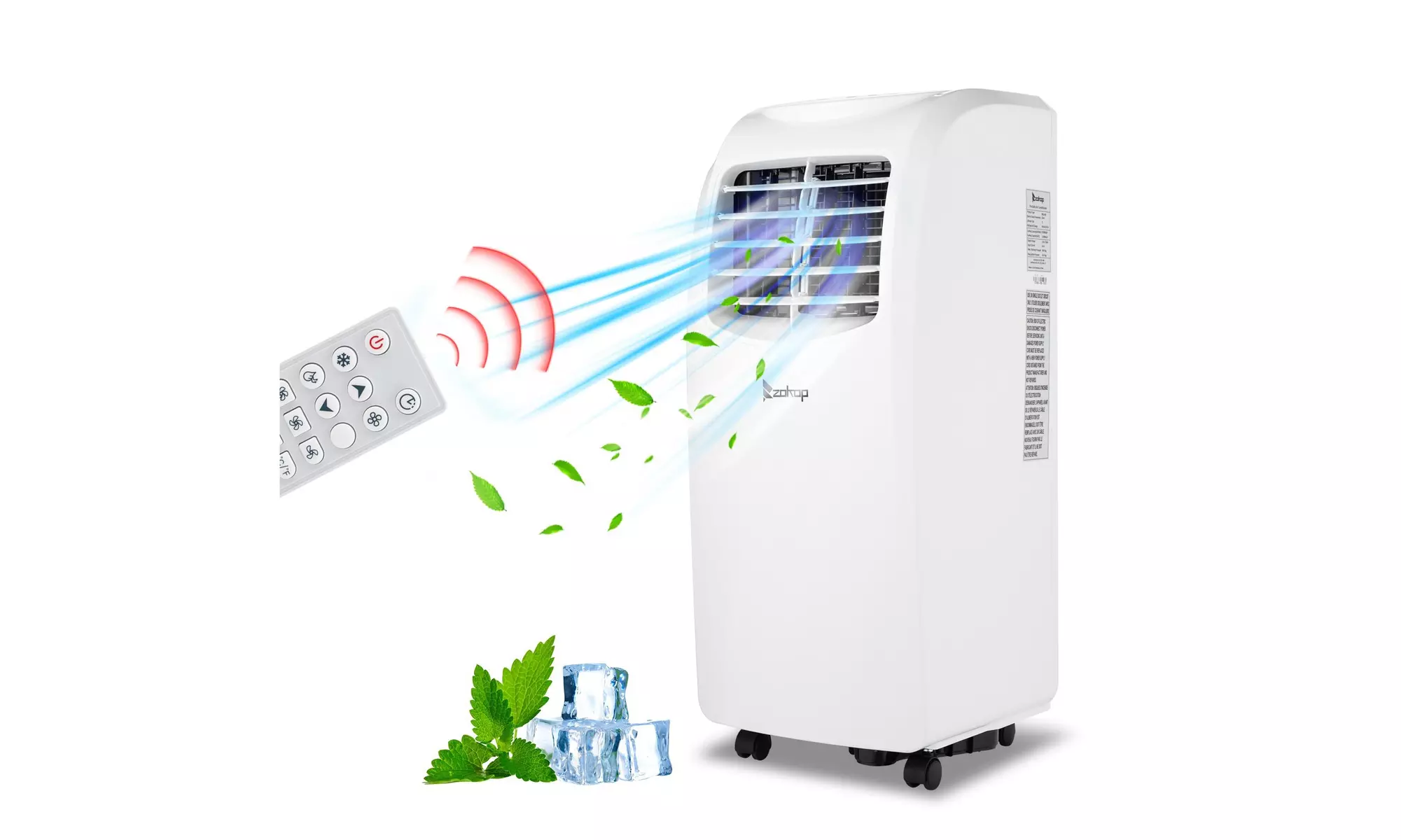 8,000 BTU Portable Air Conditioner & Dehumidifier Function Remote w/ Window Kit - Primary Image