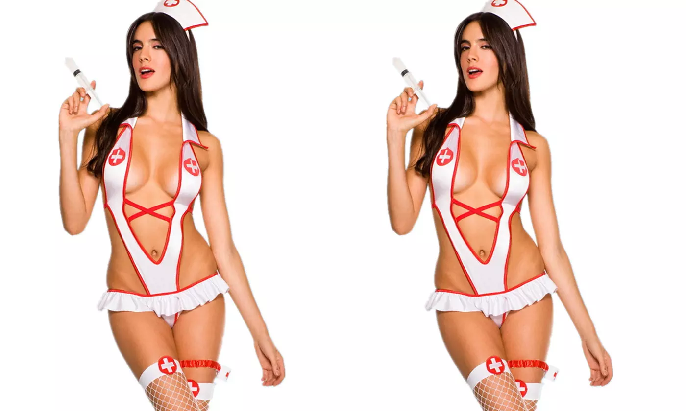 Ladies Nurse Cosplay Sexy Lingerie Uniform Erotic Underwear - Primary Image