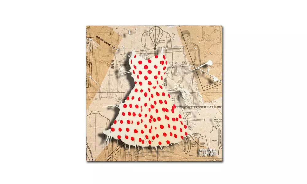 Roderick Stevens 'Red on White' Canvas Art - Second Medium