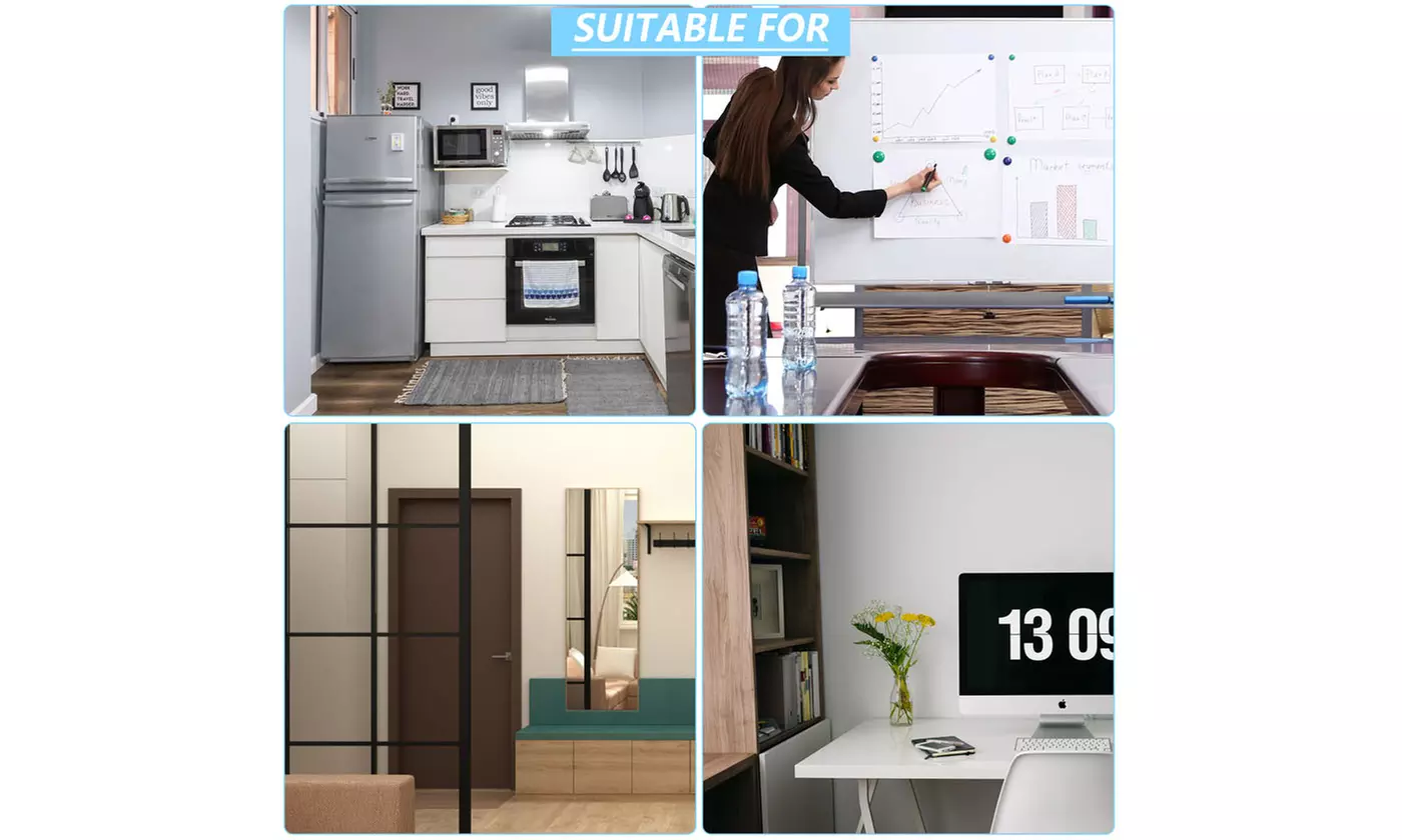 Magnetic Dry Erase Acrylic Monthly Calendar Clear Whiteboard 16x12 Inches - Second Medium