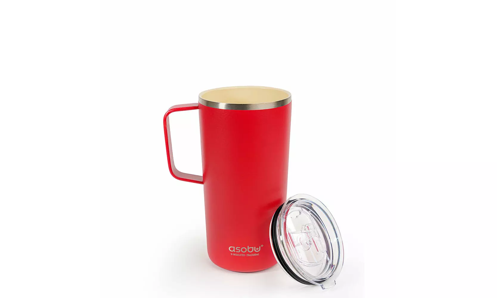 Asobu Tower Mug Ceramic Inner Coated Insulated Stainless Steel Coffee Mug (20oz)